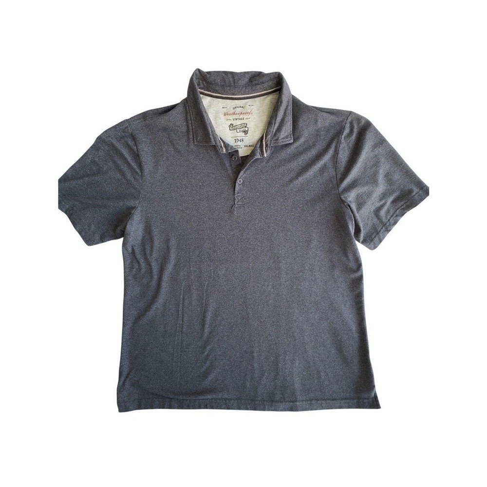 Weatherproof Dark Gray Polo Cotton Blend Shirt Size XXL